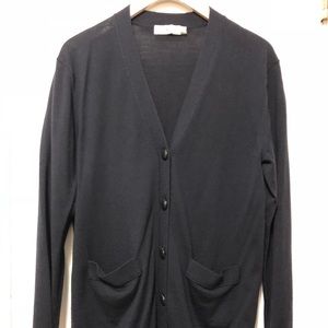 Tory Burch Navy Merino Wool Cardigan Medium